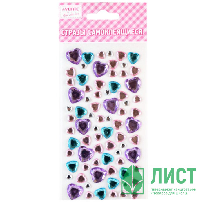Наклейки-стразы акриловые (deVENTE) Heart mixнаклейки 3 ассорти арт. 8004046