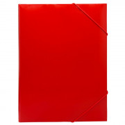 Папка на резинке А4 15мм пластик 0,50мм  красный Buro арт.PRB04RED