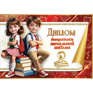 ВЫПУСКНОЙ Диплом Выпускника начальной школы А4 арт.50000481