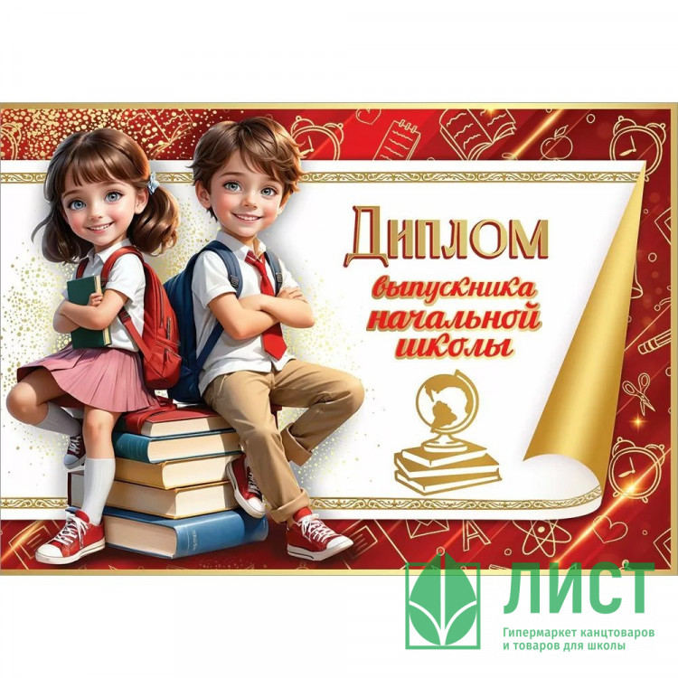 ВЫПУСКНОЙ Диплом "Выпускника начальной школы" А4 арт.50000481
