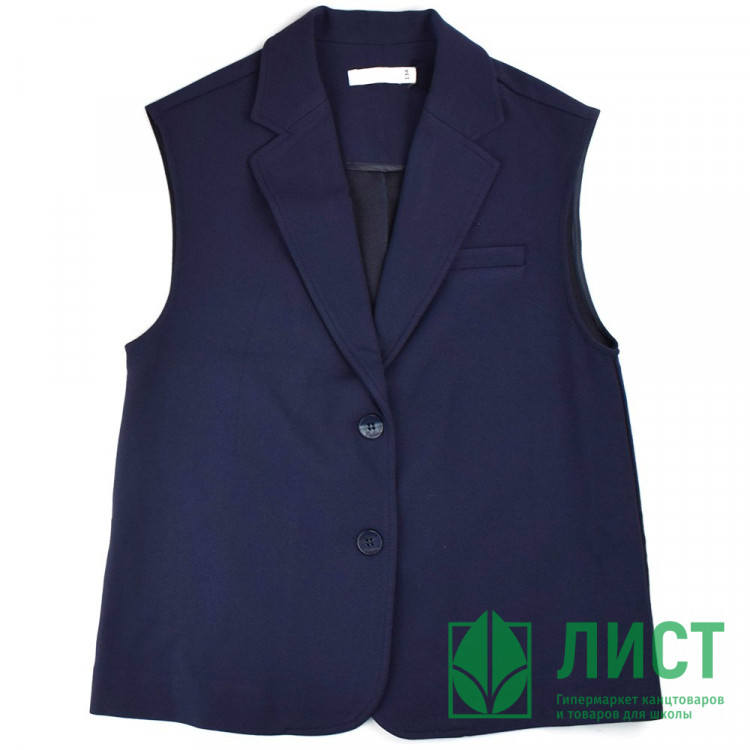 Жилет для девочки (Делорас) арт.63774VC размер 34/134-44/164 цвет синий