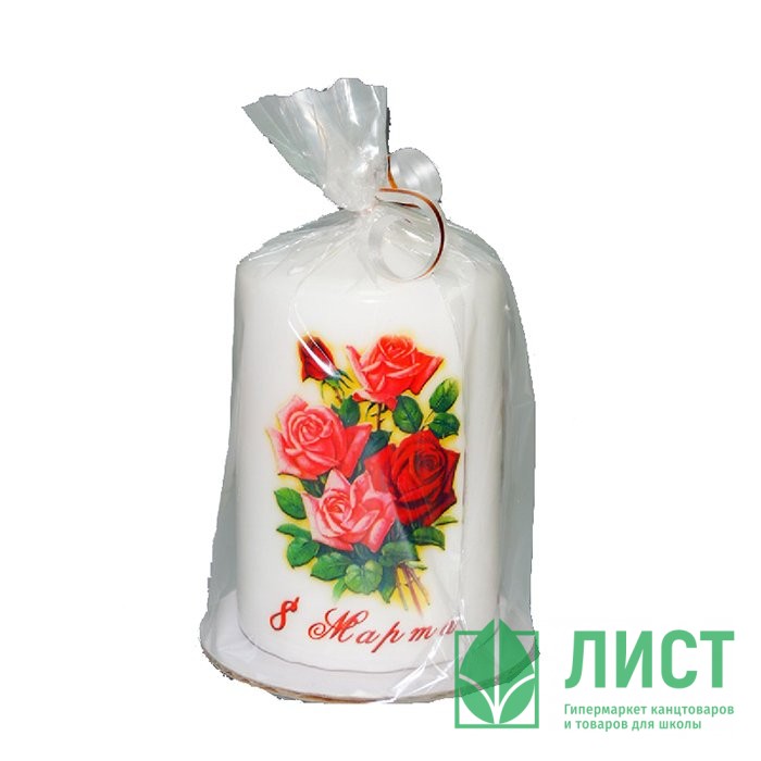 Свеча пеньковая 60*90см Розы арт.6348