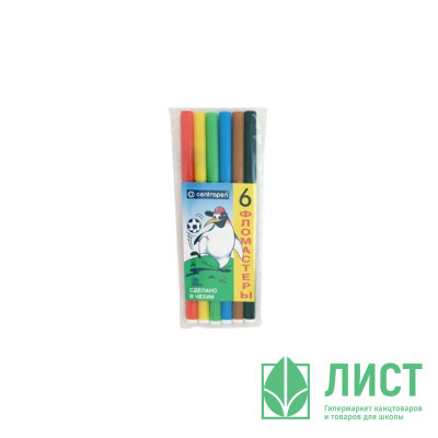 Фломастеры (Centropen) Пингвины 6 цветов арт.7790/06-86 Фломастеры (Centropen) Пингвины 6 цветов арт.7790/06-86