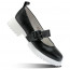 Туфли для девочки (ШАГОВИТА) черные верх-натуральная кожа подкладка-натуральная кожа размерный ряд 32-35 арт.23КФ 63009 - 