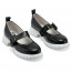 Туфли для девочки (ШАГОВИТА) черные верх-натуральная кожа подкладка-натуральная кожа размерный ряд 32-35 арт.23КФ 63009 - 