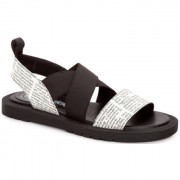 Босоножки для девочки (BETSY) белый/черный верх-искусственная кожа подкладка-текстиль артикул 927347/02-01