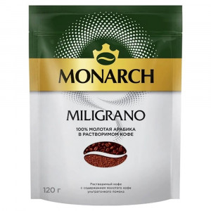 Кофе Jacobs Monarch Милиграно (MILIGRANO) 120гр пакет (Ст.9)