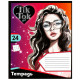 Тетрадь 24 листа клетка (TIK TOK GIRL) арт.NS-24-79418-TT