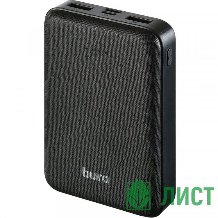Внешний аккумулятор Buro T4-10000 10000mAh 10W 2A 2xUSB-A черный