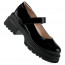 Туфли для девочки (ШАГОВИТА) черные верх-натуральная кожа подкладка-натуральная кожа размерный ряд 36-40 арт.23КФ 93005 - 