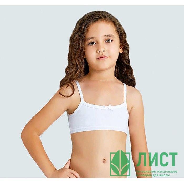 Топ для девочки подростковый арт.4766/4 размер 38/158-164 цвет белый 100% х/б