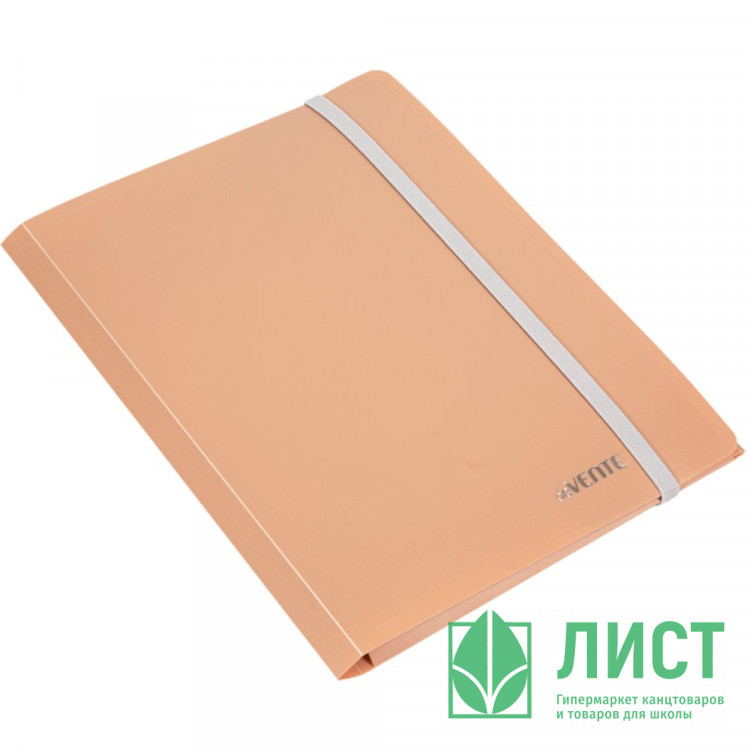 Папка на резинке А4 65мм пластик 0,35мм пудрово розовый deVENTE sigNATURE  арт.3070500