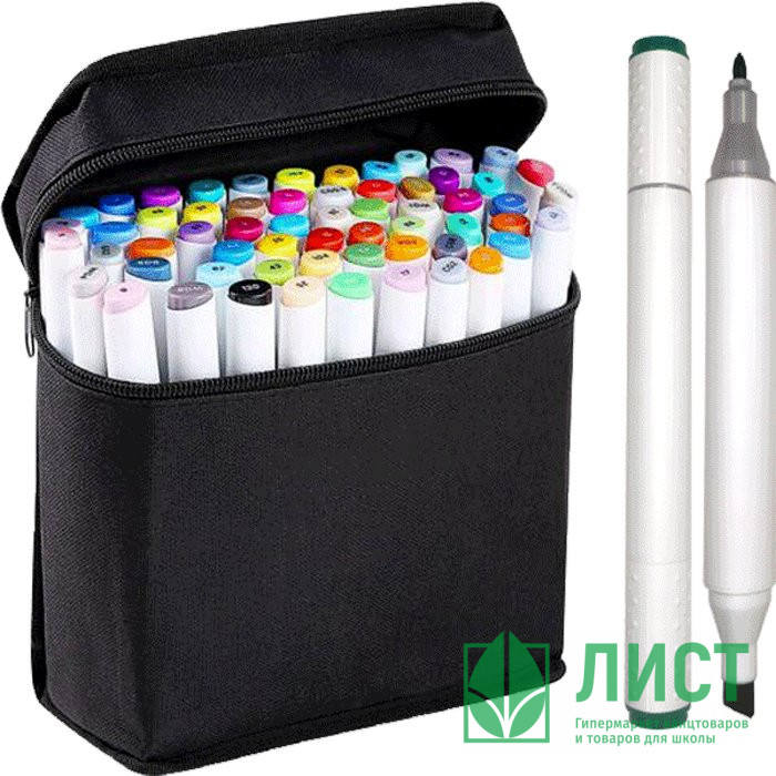 Маркеры для скетчинга двусторонние (deVENTE) Emotion 60 цветов сумка арт.5044106