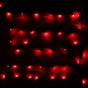 Гирлянда электрическая уличная точечная 11м 120LED цвет красный (черный.провод) 8режимов арт.183-162
