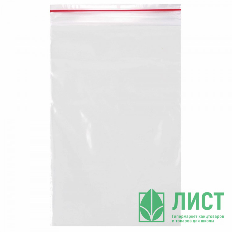Пакет с замком (Zip Lock гриппер) 120*170мм, комплект 100штук в упаковке 28 мкм(Ст.15)