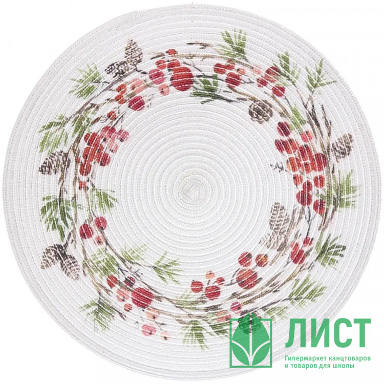 Салфетка сервировочная ПВХ "Аромат зимы" 38см арт.898-167