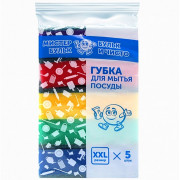 Губки для посуды 5 штук в упаковке 102*73*23 ТМ Мистер Бульк XXL (Ст.30)