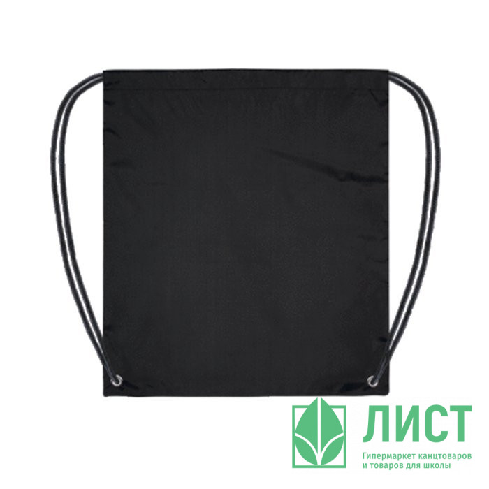 Сумка для сменной обуви 1 отделение (Attomex) черная 35х40см  арт 7040722