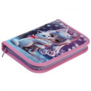 Пенал 1 отделение с откидной планкой (Hatber) Мой котик 190х130мм глянцевое ламинированиес таблицей умножения арт.NPn_44055