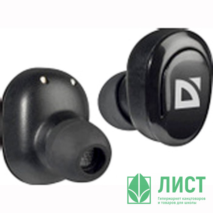 Наушники Defender Twins 635,TWS,вкладыши цв.черный