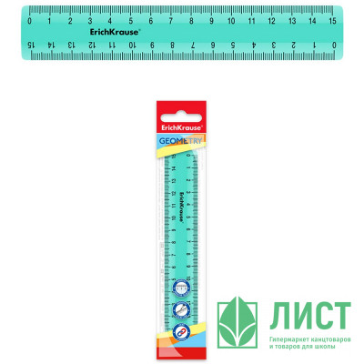 Линейка 15см пластиковая ЕК Pastel Mint, мятная арт.53679 (Ст.1/20) Линейка 15см пластиковая ЕК Pastel Mint, мятная арт.53679 (Ст.1/20)