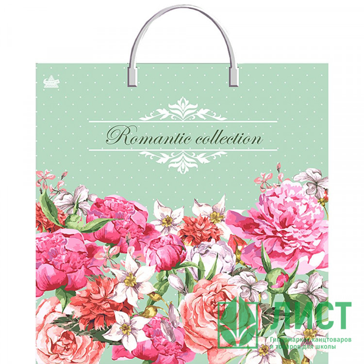 Пакет ПВД пластм. ручки 35*36 85мкм Романтическая коллекция