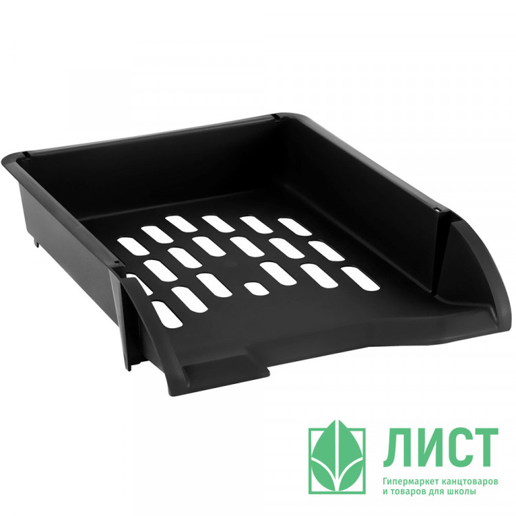 Лоток д/бумаг решетч. 1 секция арт.ЛТГ-30465 (Стамм) черный (Ст.)
