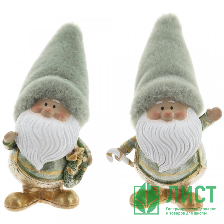 Статуэтка декоративная "Дед Мороз" 12см 2 вида арт.825035