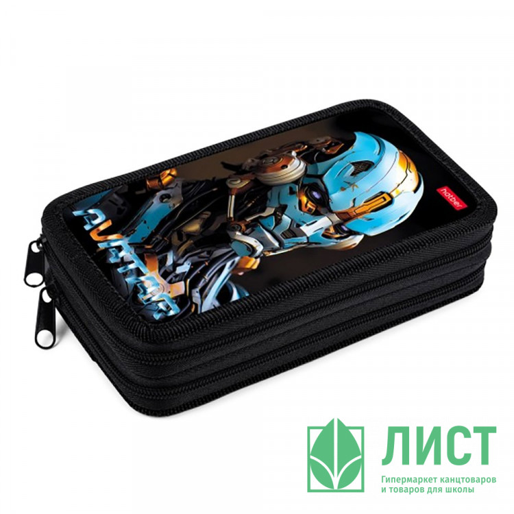 Пенал 2 отделения (Hatber) Аватар 190х110мм глянцевая ламинация с таблицей умножения арт.NPn_47090