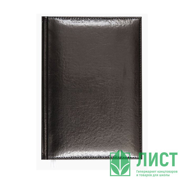 Ежедневник недатированный "Attomex Visa" A5 (145 ммx205 мм) 272 стр, черный, белая бумага 70 г/м², печать в 1 краску, твердая обложка из искусственной кожи с поролоном, отстрочка, термо тиснение, перфорация, 2 ляссе, в термоусадочной пленке арт.2034624