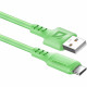 Кабель Defender  F207, USB 2.0 (AM) - Type C, 1метр, 2.4А, силиконовая оплетка, зелёный