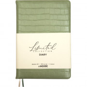 Ежедневник недатированный "deVENTE. Barbara" A5 (145 ммx205 мм) 272 стр, кремовая бумага 70 г/м², печать в 2 краски, твердая обложка из искусственной кожи с поролоном, закругленные уголки, перфорация, 2 ляссе, в термоусадочной пленке, мятный