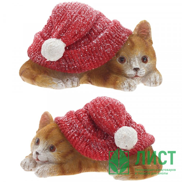 Статуэтка декоративная "Котёнок в шапочке" 05,5см 2 вида арт.825148