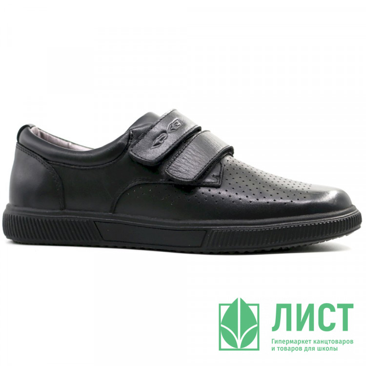 Полуботинки для мальчика (Kapika) черные верх-натуральная кожа подкладка-натуральная кожа размер 29-33 артикул 22902-1