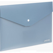 Папка-конверт на кнопке "deVENTE. sigNATURE" A4 (330х235 мм) 350 мкм, фактура "ткань", матовая прозрачная спереди с текстурным задником и клапаном, сумеречно синяя, индивидуальная упаковка