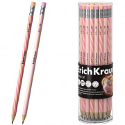 Карандаш чернографитный ErichKrause с ластиком Prima Cat HB круглый корпус ассорти пластик арт.65385 (Ст.42)