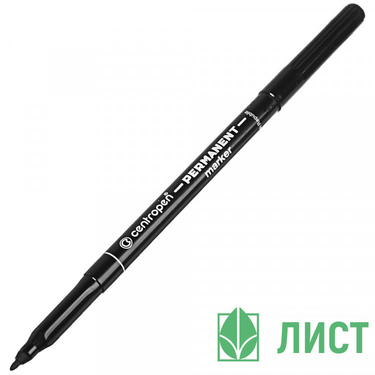 Маркер перманентный CENTROPEN круглый 1мм  черный арт.2536/1Ч