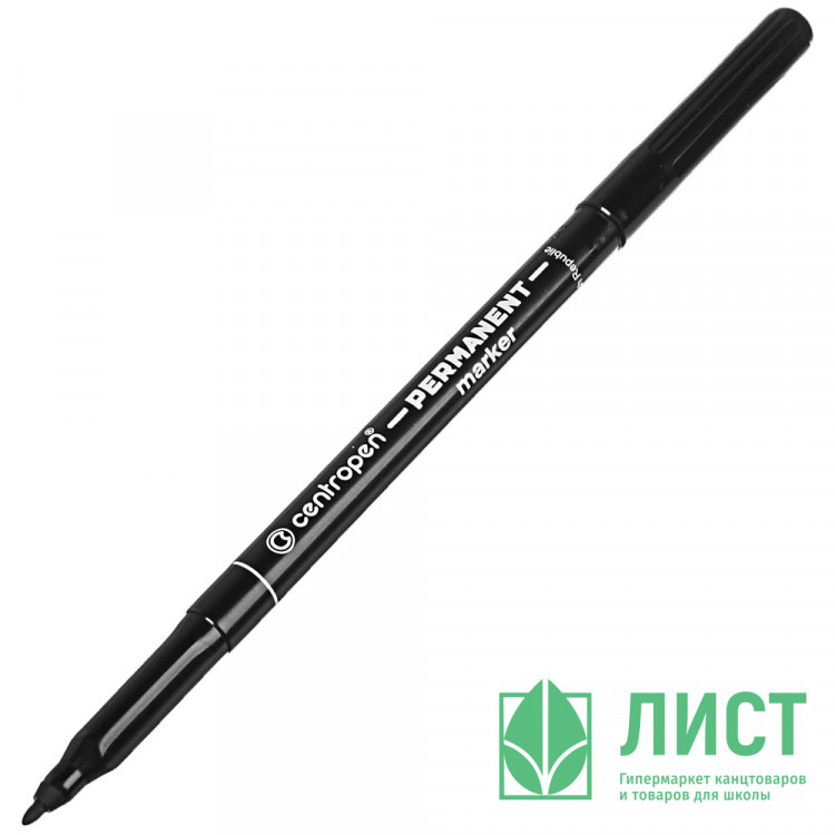 Маркер перманентный CENTROPEN круглый 1мм  черный арт.2536/1Ч