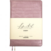 Ежедневник недатированный "deVENTE. Barbara" A5 (145 ммx205 мм) 272 стр, кремовая бумага 70 г/м², печать в 2 краски, твердая обложка из искусственной кожи с поролоном, закругленные уголки, перфорация, 2 ляссе, в термоусадочной пленке, розовый
