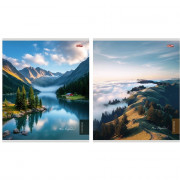 Тетрадь А5 клетка 48 листов на гребне (Profit) Туманные пейзажи арт.48-8613