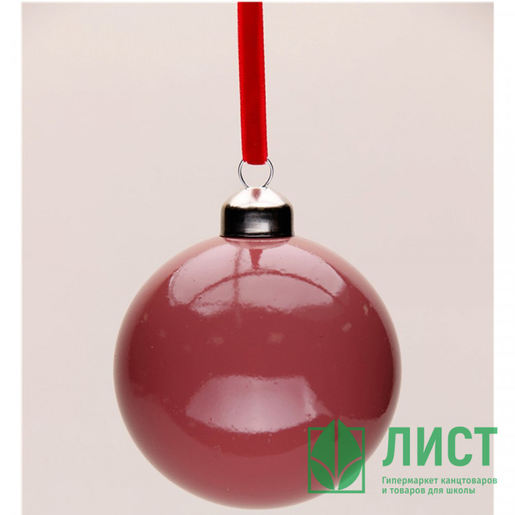 Шар пластик 06см глянец цв.вишневый 114 арт.РШ5714
