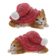 Статуэтка декоративная "Котёнок в шапочке" 07,5см 2 вида арт.825149