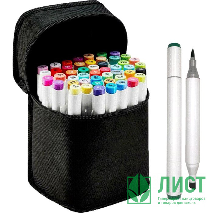 Маркеры для скетчинга двусторонние (deVENTE) Emotion 48 цветов кисть сумка арт.5044114