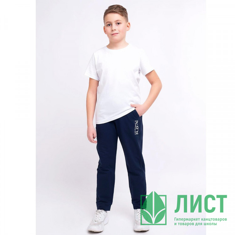 Брюки спортивные для мальчика арт.CLE 903335-01у размер 34/134-42/158 цвет темно-синий