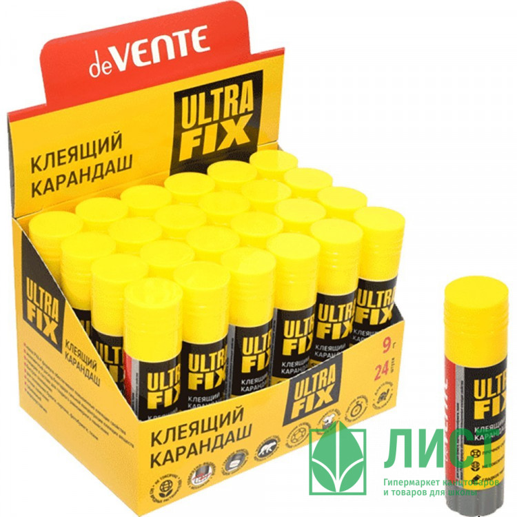 Клей-карандаш 09г deVENTE Ultra Fix, PVA-P основа арт.4042922 (Ст.24)