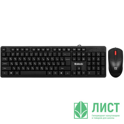 Клавиатура+мышь проводной Defender Line C-511 RU, USB, 1,8 м.,черный Клавиатура+мышь проводной Defender Line C-511 RU, USB, 1,8 м.,черный