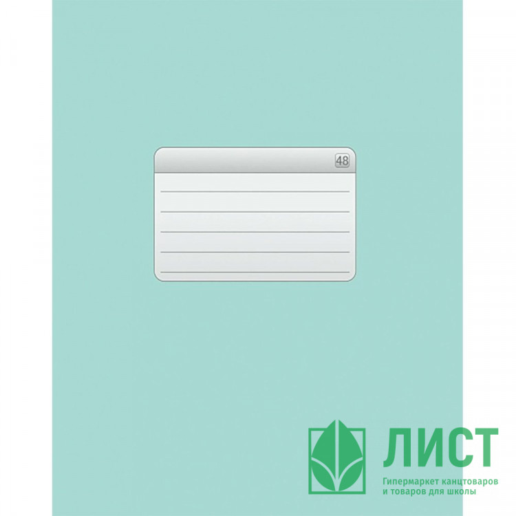 Тетрадь А5 клетка 48 листов скоба второй блок (Hatber) Тетрадь Зеленая арт.48Т5D1_27731