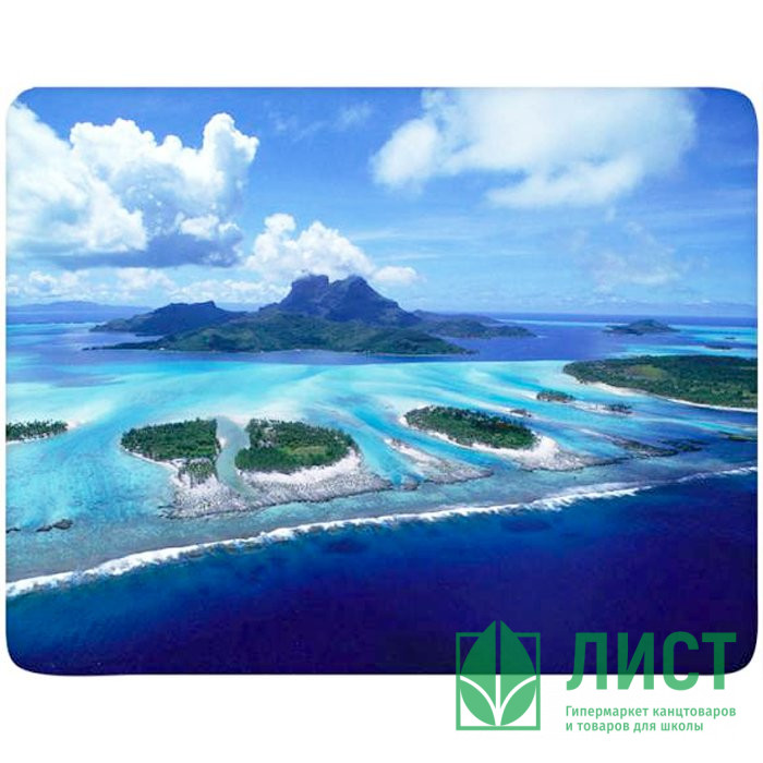 Коврик для мыши BURO BU-M10025 рисунок Бора-Бора (ПВХ)