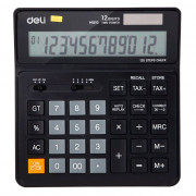 Калькулятор настольный 12р. Deli  150,2*160,4*33 (EM01020) черный, двойное питание