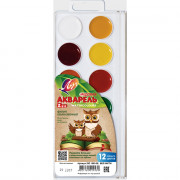 Акварель 12 цветов (Луч) Zoo пластиковая крышка без кисти арт.19С 1249-08